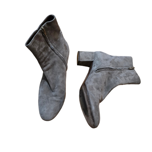 AGL Suede Block Heel Booties grey 9 Women’s Attilio Giusti Leombruni - Picture 1 of 8